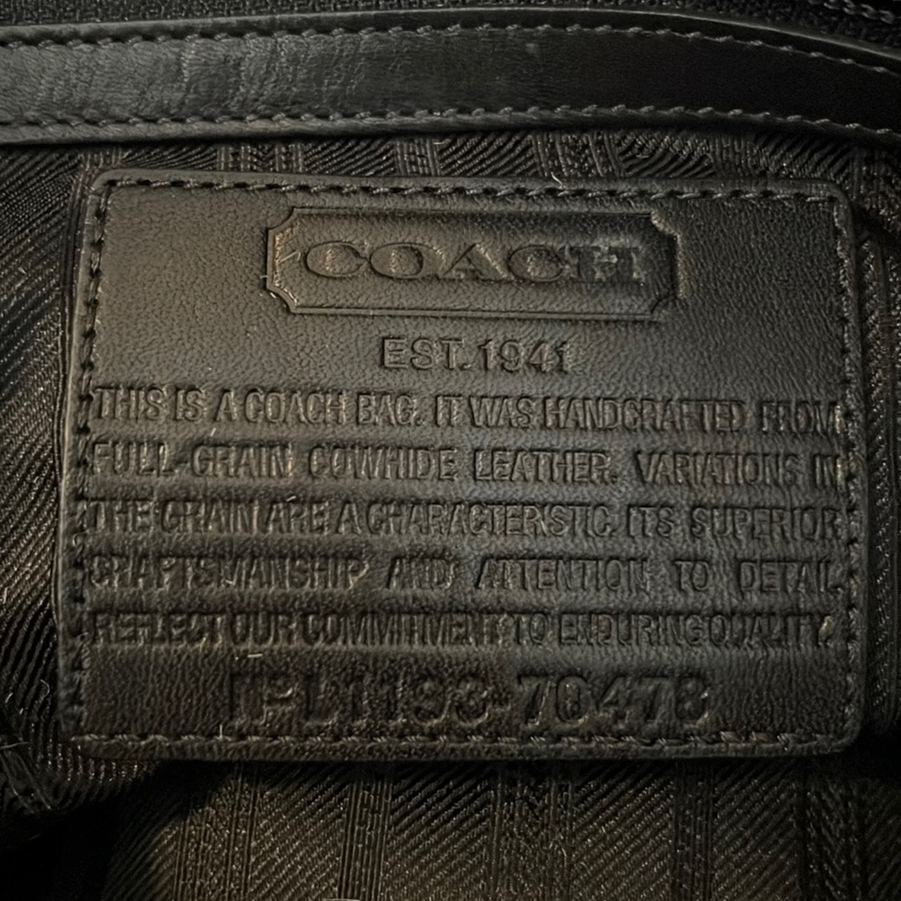Vintage Coach briefcase messenger bag black with original paperwork receipt - Picture 7 of 16